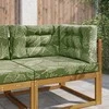 Lauko sofa pagalvėlė 3 pcs Lapų dizainas Poliesteris