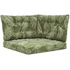 Lauko sofa pagalvėlė 3 pcs Lapų dizainas Poliesteris