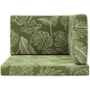 Lauko sofa pagalvėlė 3 pcs Lapų dizainas Poliesteris