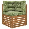 Lauko sofa pagalvėlė 3 pcs Lapų dizainas Poliesteris
