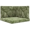 Lauko sofa pagalvėlė 3 pcs Lapų dizainas Poliesteris