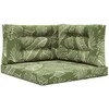 Lauko sofa pagalvėlė 3 pcs Lapų dizainas Poliesteris