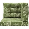 Lauko sofa pagalvėlė 3 pcs Lapų dizainas Poliesteris