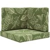 Lauko sofa pagalvėlė 3 pcs Lapų dizainas Poliesteris