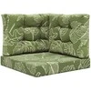 Lauko sofa pagalvėlė 3 pcs Lapų dizainas Poliesteris