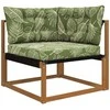 Lauko sofa pagalvėlė 3 pcs Lapų dizainas Poliesteris