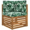 Lauko sofa pagalvėlė 3 pcs Lapų raštas Poliesteris