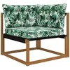 Lauko sofa pagalvėlė 3 pcs Lapų raštas Poliesteris
