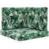 Lauko sofa pagalvėlė 3 pcs Lapų raštas Poliesteris