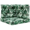 Lauko sofa pagalvėlė 3 pcs Lapų raštas Poliesteris