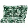 Lauko sofa pagalvėlė 3 pcs Lapų raštas Poliesteris