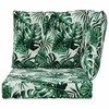 Lauko sofa pagalvėlė 3 pcs Lapų raštas Poliesteris