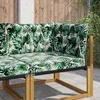 Lauko sofa pagalvėlė 3 pcs Lapų raštas Poliesteris