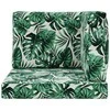 Lauko sofa pagalvėlė 3 pcs Lapų raštas Poliesteris