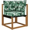 Lauko sofa pagalvėlė 3 pcs Lapų raštas Poliesteris