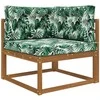 Lauko sofa pagalvėlė 3 pcs Lapų raštas Poliesteris