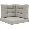 Lauko sofa pagalvėlė 3 pcs Pilka Poliesteris