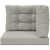 Lauko sofa pagalvėlė 3 pcs Pilka Poliesteris