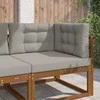 Lauko sofa pagalvėlė 3 pcs Pilka Poliesteris