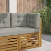 Lauko sofa pagalvėlė 3 pcs Pilka Poliesteris