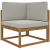 Lauko sofa pagalvėlė 3 pcs Pilka Poliesteris