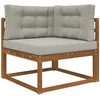 Lauko sofa pagalvėlė 3 pcs Pilka Poliesteris