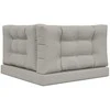 Lauko sofa pagalvėlė 3 pcs Pilka Poliesteris