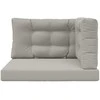 Lauko sofa pagalvėlė 3 pcs Pilka Poliesteris