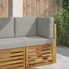 Lauko sofa pagalvėlė 3 pcs Pilka Poliesteris