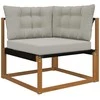 Lauko sofa pagalvėlė 3 pcs Pilka Poliesteris