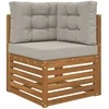 Lauko sofa pagalvėlė 3 pcs Pilka Poliesteris