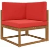 Lauko sofa pagalvėlė 3 pcs Raudona Poliesteris