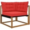 Lauko sofa pagalvėlė 3 pcs Raudona Poliesteris