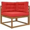 Lauko sofa pagalvėlė 3 pcs Raudona Poliesteris
