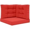 Lauko sofa pagalvėlė 3 pcs Raudona Poliesteris