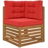 Lauko sofa pagalvėlė 3 pcs Raudona Poliesteris