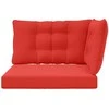 Lauko sofa pagalvėlė 3 pcs Raudona Poliesteris