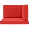 Lauko sofa pagalvėlė 3 pcs Raudona Poliesteris
