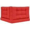 Lauko sofa pagalvėlė 3 pcs Raudona Poliesteris