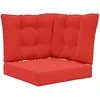Lauko sofa pagalvėlė 3 pcs Raudona Poliesteris