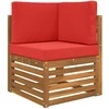 Lauko sofa pagalvėlė 3 pcs Raudona Poliesteris