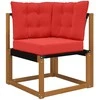 Lauko sofa pagalvėlė 3 pcs Raudona Poliesteris