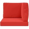 Lauko sofa pagalvėlė 3 pcs Raudona Poliesteris