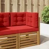 Lauko sofa pagalvėlė 3 pcs Raudona Poliesteris