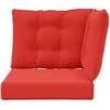 Lauko sofa pagalvėlė 3 pcs Raudona Poliesteris