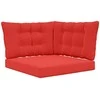 Lauko sofa pagalvėlė 3 pcs Raudona Poliesteris