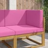 Lauko sofa pagalvėlė 3 pcs Rožinė Poliesteris