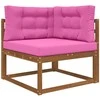 Lauko sofa pagalvėlė 3 pcs Rožinė Poliesteris