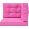 Lauko sofa pagalvėlė 3 pcs Rožinė Poliesteris