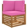 Lauko sofa pagalvėlė 3 pcs Rožinė Poliesteris